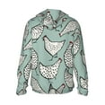 thumbnail image 3 of Daiia Hand Drawn Chickens UPF 50+ Sun Protection Hoodie Jacket Lightweight Long Sleeve Sun Shirt for Women Men with Pocket Hiking Outdoor-X-Large, 3 of 9