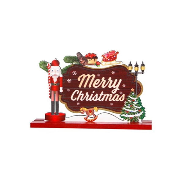 Wosthever Cartel de de de Feliz Navidad, muñeco de nieve, Papá Noel, cartel de mesa, cartel de alegría de Navidad para la cena de fiesta de Kits de decoración para fiestas No.1 Wosthever HA041707-01