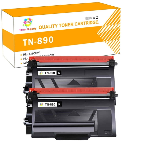 Toner H-Party TN890 TN-890 Compatible Toner Cartridge Replacement for Brother tn 890 Use with HL-L6400DW L6400DWT L6250DW, MFC-L6900DW L6750D Printer Ink (Black,2-Pack)