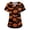 Earthy Yellow, variant on Halloween Scrub Tops for Women Plus Size Funny Print V Neck Loose Trendy Graphic Tees Cute Halloween Printed Holiday Nurse Uniform Shirts with Pockets Ginger S