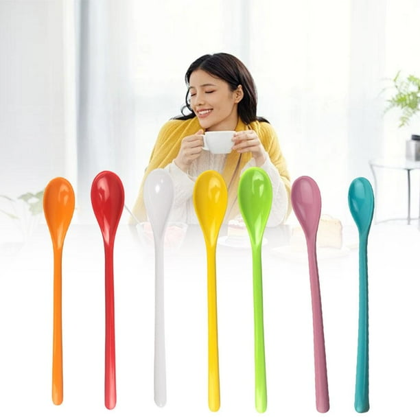 Colorful Plastic Long Handle Coffee Spoon✨✨✨ L0P7 - Walmart.ca