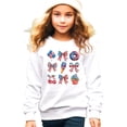 thumbnail image 6 of 4th of July Patriotic Sweatshirt for Women & Kids USA Red White Blue Family Matching Crewneck White Sweatshirt Youth Small, 6 of 8