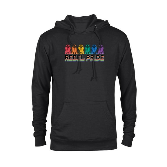 Star Wars Pride R2-D2 Astromech Droid Rainbow Rebel Pride - Pullover Hoodie for Adults - Customized-Black