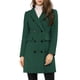 thumbnail image 1 of Abrigo de invierno para mujer INSPIRE CHIC, con solapa muesca, doble botonadura, trench coat, color verde M, 1 of 7
