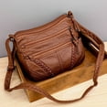 thumbnail image 4 of Women Shoulder Handbag Roomy Multiple Pockets Bag Ladies Crossbody Purse Fashion Tote Medium Cross body Purses Handbags for Women Brown, 4 of 5