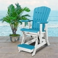 thumbnail image 2 of Pemberly Row Resin Fan Back Balcony Glider in Aruba Blue/White, 2 of 4