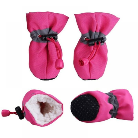 Pet Dogs Rain Snow Waterproof Booties Waterproof Rubber Anti-slip Shoes for Small Dogs Puppies Winter