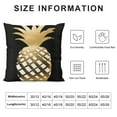 thumbnail image 5 of HENGT  Pineapple Pillow Covers Summer Beach Decorative Throw Pillow Case Gold Pineapple in Black White Stripes Pillow Case Square Cushion Cover for Sofa Bedroom, 5 of 5