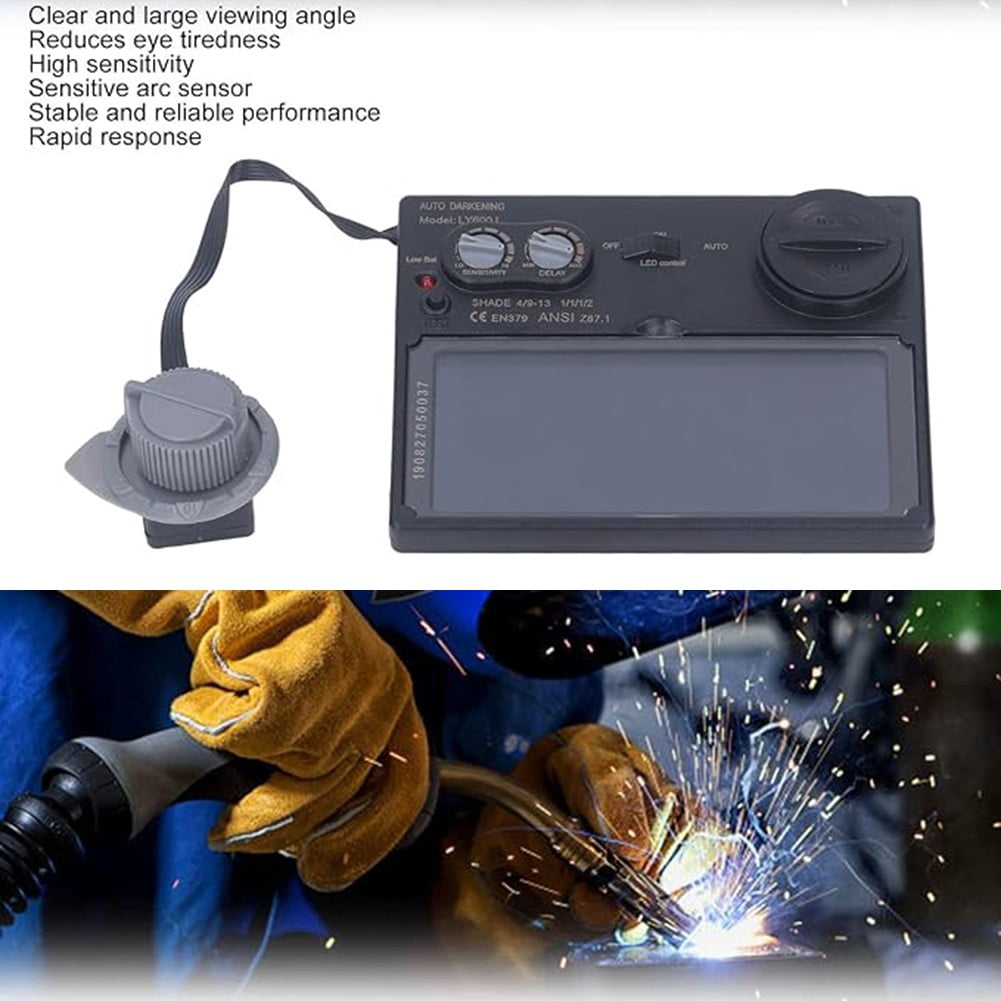 New solar car lens panel welding helmet protective shield equipped with LED ligh
