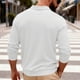 thumbnail image 5 of pstuiky Camisas suaves de manga larga para hombre, Blusa informal de manga larga con cuello en V y solapa para hombre, de color liso Tops casuales para hombres xxxl, 5 of 6