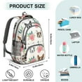 thumbnail image 5 of Boston Terrier Dog and Flower Florals Backpack for School,Cute School Bag,Schoolbag with Adjustable Shoulder Straps & Padded Back,16.9 Inch, 5 of 5