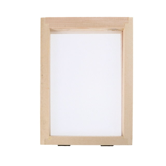 BEADCEST Screen Printing Paper Making Frame for Family Activity in Beige 1Set