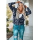 thumbnail image 4 of ABPHQTO Abrigo de mujer con bolsillos y cremallera con capucha y estampado de camuflaje negro, 4 of 5