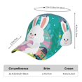 thumbnail image 2 of Balery Happy easter Gorra de béisbol de tamaño ajustable para correr, entrenar y actividades al aire libre. Gorra de papá para todas las estaciones., 2 of 6