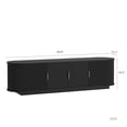 thumbnail image 3 of SESSLIFE 67" Fluted TV Stand for TVs up to 75", Modern Entertainment Center with Storage Cabinet and Sliding Tambour Doors, Curved Media Console for Living Room, Black, 3 of 7
