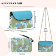 thumbnail image 7 of KUIFORTI White Flower Leather Cross Body Bag Portability Fashion Medium Flap Crossbody Handbag with Chain Strap Comfortable Shoulder Bag for Women for Camping Parties, 7 of 7