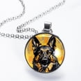 thumbnail image 2 of Shepherd Dog Glass Circular Pendant Necklace - Women's Fashion Necklace, 2 of 5