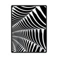thumbnail image 1 of RYLABLUE Cobweb Black White Fleece Blanket Throws 58x80 inches, 1 of 3