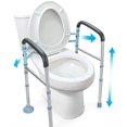 thumbnail image 2 of OasisSpace Rail de Sécurité pour Toilettes Autonome - Cadre de Sécurité Médicale Robuste pour Personnes Gées, Handicapées et Handicapées - Rampes de Toilette Réglables, Design Réglable en Largeur, Adapté à Toutes les Toilettes, 2 of 4