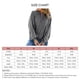 thumbnail image 5 of Sudadera con capucha de manga larga Diseño de solapa Mangas abullonadas Color puro Suelto Top de mujer de moda para viajes en casa Oficina Compras Gris M, 5 of 5