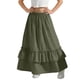 thumbnail image 4 of Falda larga con volantes y bolsillos para niña, cintura elástica, informal, escalonada, de poliéster, 4 of 7