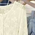 thumbnail image 6 of Diufon Summer Cardigans for Women Plus Size Long Sleeve Lace Crochet Shrug Lightweight Fashion Button Down Cardigans, 6 of 8