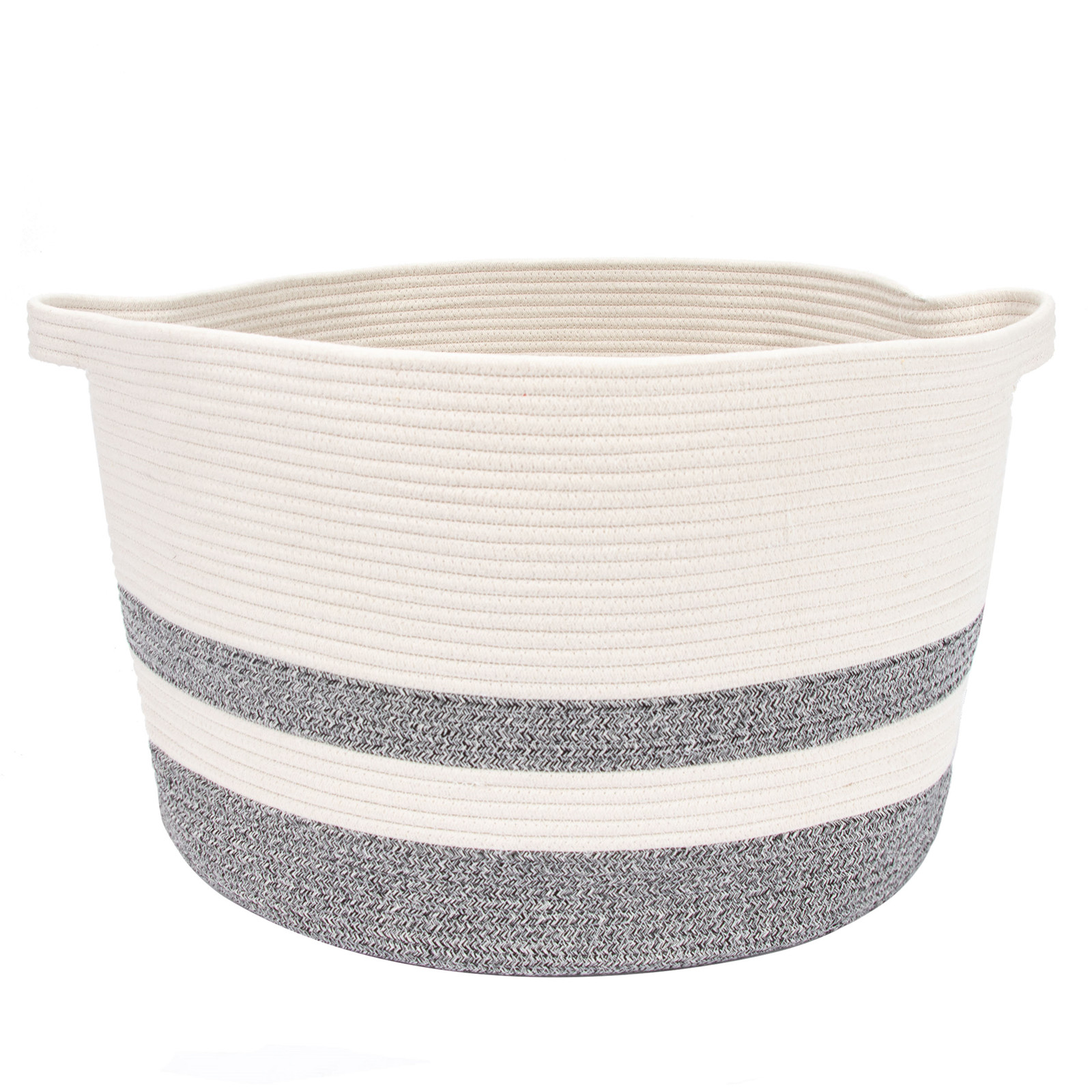 Baby Nursery Xcellent Global 2 Pack Hanging Woven Rope Storage Baskets with Handle Wall Baskets 6 x 5.5 Inches Round Containers for Home D/écor Plants Toys Towels Organizer HG579