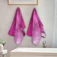 thumbnail image 4 of Elegant Purple Snowflakes Hand Towels 2 PCS, Merry Christmas Kitchen Towel Ultra Soft and Highly Absorbent,Decorative Fingertip Face Towel for Bathroom Hotel, 28.3"x 14.4", 4 of 6