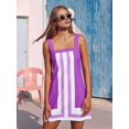 thumbnail image 2 of Women'S Striped Mini Dress Boho Shoulder Strap Sundress Summer Cover Up Dress for Beach  L, 2 of 6