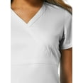 thumbnail image 2 of EON Women's COOLMAX Mock Wrap Mesh Panel Solid Scrub Top, 2 of 2