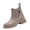 Khaki, variant on Waterproof Rubber Chelsea Rain Boots Muddy Garden Yard Working, Thick Lug Sole Slip On Booties Outdoor Travel Wearing, Comfortable Heavy Duty Utility Footwear Street Style Trend, Black 6