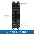 thumbnail image 3 of Interruptor de ventana eléctrica Unique Bargains No.31334348 Interruptor de control de ventana para Volvo S60 V60 XC60 Negro, 3 of 7