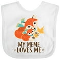 thumbnail image 3 of Inktastic Meme Loves Me Grandchild Fox Boys or Girls Baby Bib, 3 of 4