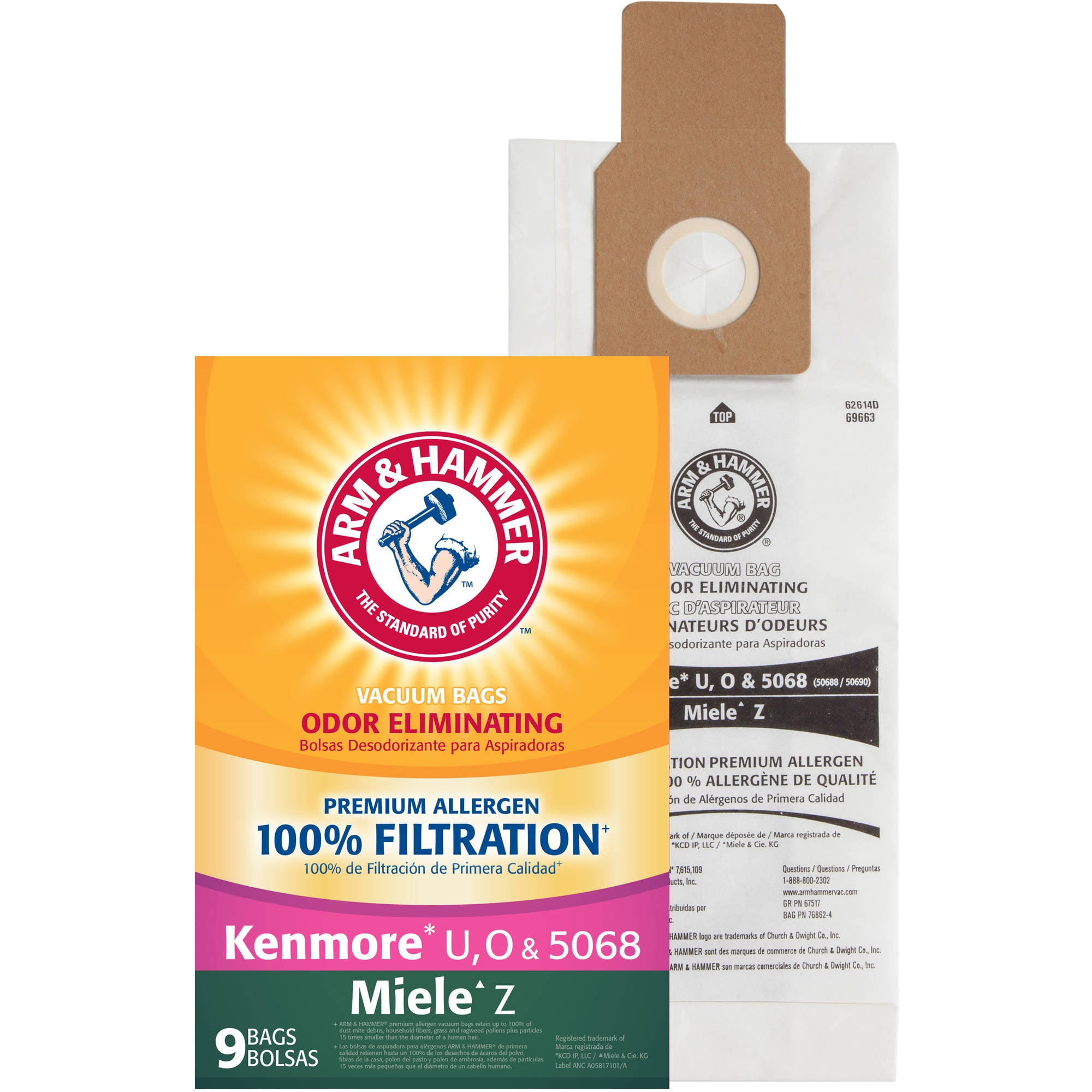 A&H Kenmore Style U, O, L & 5068 Premium Bag 9 Pack