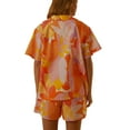 thumbnail image 5 of hirigin Women Shorts Set, Tie-dye Print Short Sleeve Shirt with Elastic Waist Shorts Summer Outfit, 5 of 6