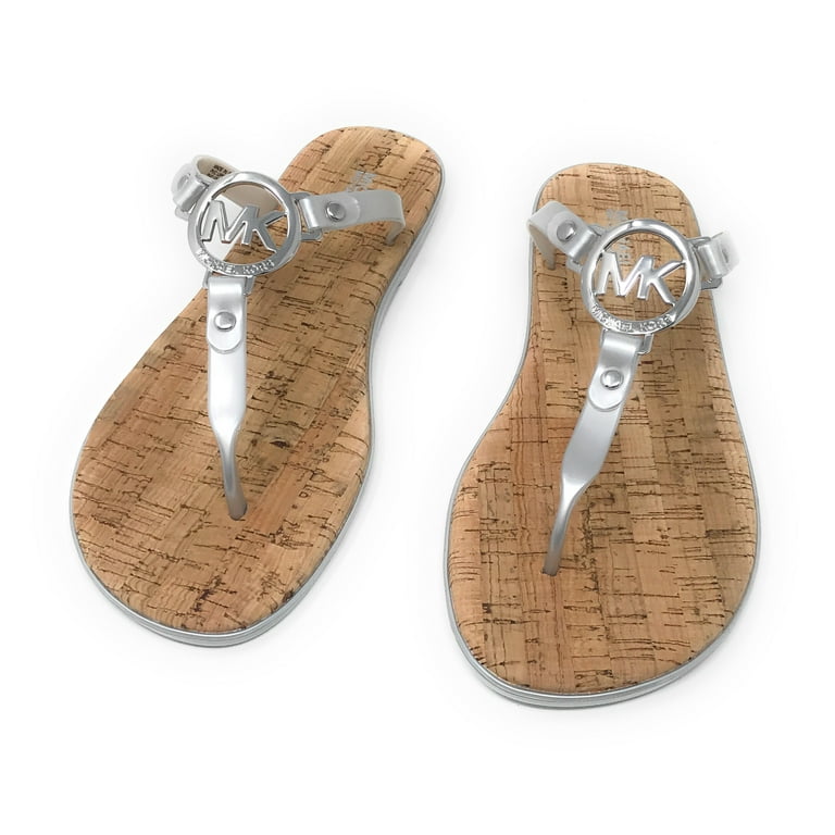 Mk charm jelly flip flop cork bottom Clearance