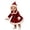 A-Red, variant on AWZXDE Holiday Bodysuits For Little Girls Velvet Santa Style Dress Outfit Complete With Matching Festive Hat For Christmas Theme Events B-Red - 12-18 Months