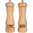 thumbnail image 1 of Pepper Grinder, Wood Salt & Pepper Grinder Set, Classic Manual Salt Grinder Refillable, 1 of 5