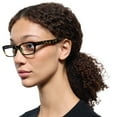 thumbnail image 5 of M+ Womens Rectangular Plastic Reading Glasses 1.25 Colleen in Tortoise with Teal Inner Color, 5 of 11