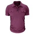 thumbnail image 2 of Men's Polo Shirts with 2 Pockets Short Sleeve Quick Dry Casual Sports Outdoor Golf Shirt for Men Basic T-Shirt Tops, XL, 2 of 6