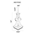 thumbnail image 3 of CWI Lighting Empire 32 Light Down Transitional Metal Chandelier in Chrome, 3 of 3