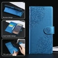 thumbnail image 6 of for Samsung Galaxy S25 Plus Wallet Case with Credit Card Holder, Flower Pattern Flip PU Leather Stand Shockproof Protective Phone Cover for Galaxy S25 Plus Magnetic Clasp Purse Case, Blue, 6 of 11
