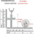 thumbnail image 6 of Tilga Men's Cross Necklace 316L Stainless Steel Jesus Ankh Pendant Rolo Chain Jewelry, 6 of 6