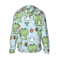 thumbnail image 3 of Fotbe Cute Floral Frog Men's Women's UPF 50+ Sun Protection Jacket Hooded Cooling Shirt with Pockets Hiking Outdoor Performance-3X-Large, 3 of 9