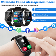 EIGIIS KT65 Smart Watch for Men/Women (Answer/Make Calls), 1.9’’ Large HD Screen Business Smart Watch Waterproof Watch with Pedometer, 1pc