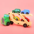 thumbnail image 3 of Carro de transporte de juguete, juguete de madera para niños, lindo coche de juguete de madera, juguete para niños, eficiencia óptima, 3 of 8