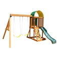 thumbnail image 1 of Unknown - Juego de columpio de madera para el techo, patio de juegos para niños, para jugar al aire  multicolor, 1 of 6