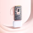 thumbnail image 4 of Cateissary Shell del banco del poder de la forma futurista del ABS compatible con el equipo móvil al aire libre del módulo de energía de los Electrónica Púrpura, 4 of 6