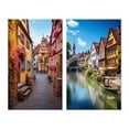 thumbnail image 2 of Designart "Street in Rothenburg, Germany III" Germany Wall Art Set Of 2 - Multi-Color Landscapes Canvas Set For Living Room Decor, 2 of 7