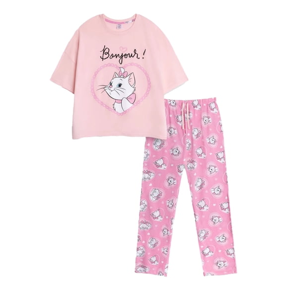 The Aristocats Pyjama Long à Manches Courtes pour Femmes Marie
